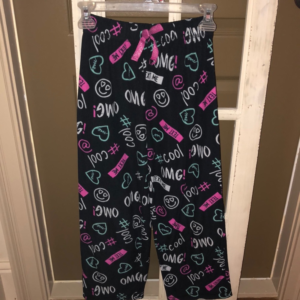 Total Girl Girl’s Black Pajama Pants in Size M
